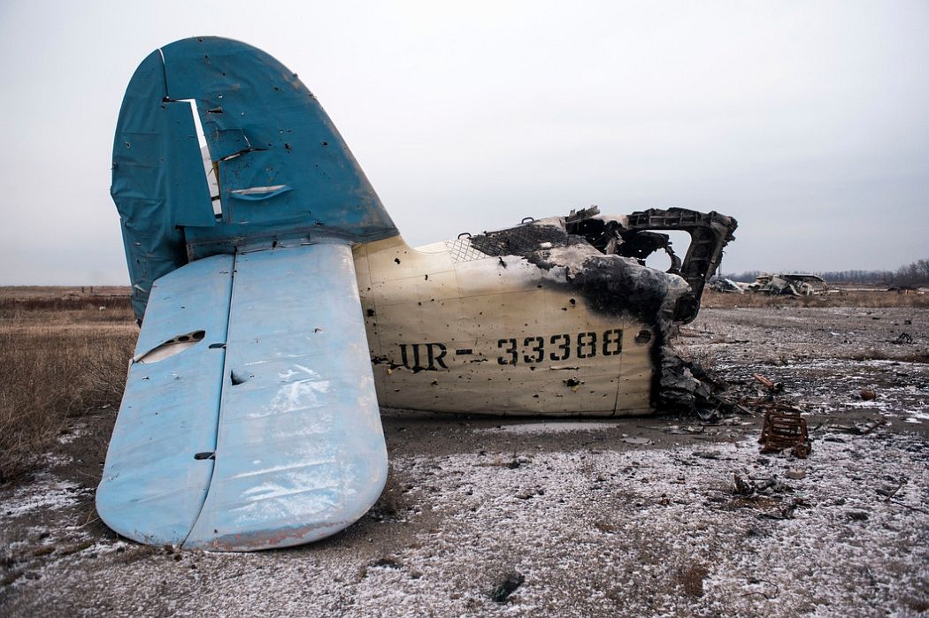 UKRAINE. Luhansk, East Ukraine. November 28, 2014. Ruins. The Luhansk airport was completely destroyed during fighting between the Ukranian Army, who was occupying it at the time, and Russian-backed separatists.