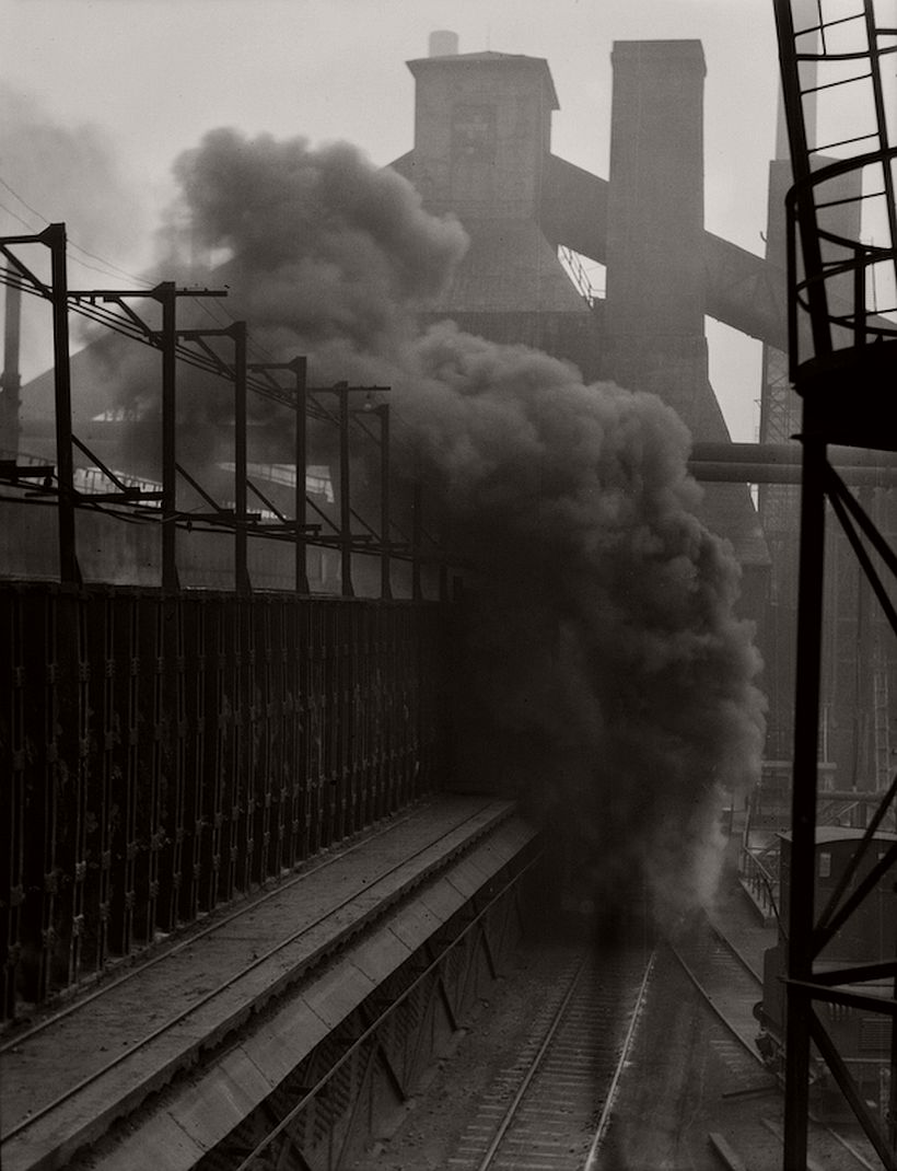 Rail car carrying extinguished coke, Hösch Steelworks, Dortmund, 1928